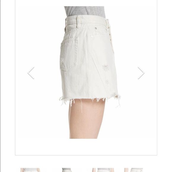 Free People Off White Denim Skirt - Picture 2 of 9